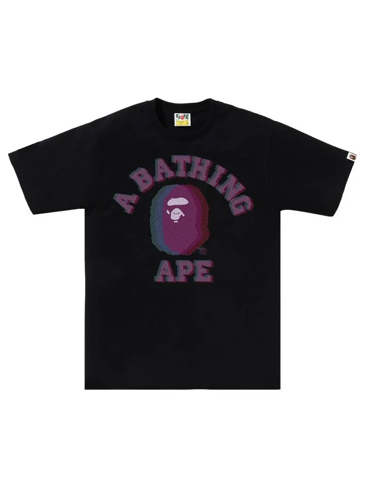 Футболка BAPE Glitch Art College Tee — изображение 1 из 1, черный