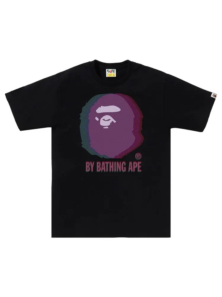 Футболка BAPE Glitch Art By Bathing Tee — изображение 1 из 1, черный