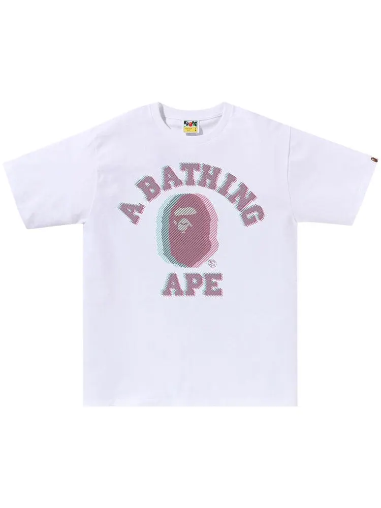 Футболка BAPE Glitch Art College Tee — изображение 1 из 1, белый