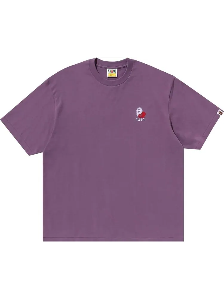 Футболка BAPE Ape Head 2 Point Relaxed Fit 'Purple' — изображение 1 из 1, фиолетовый