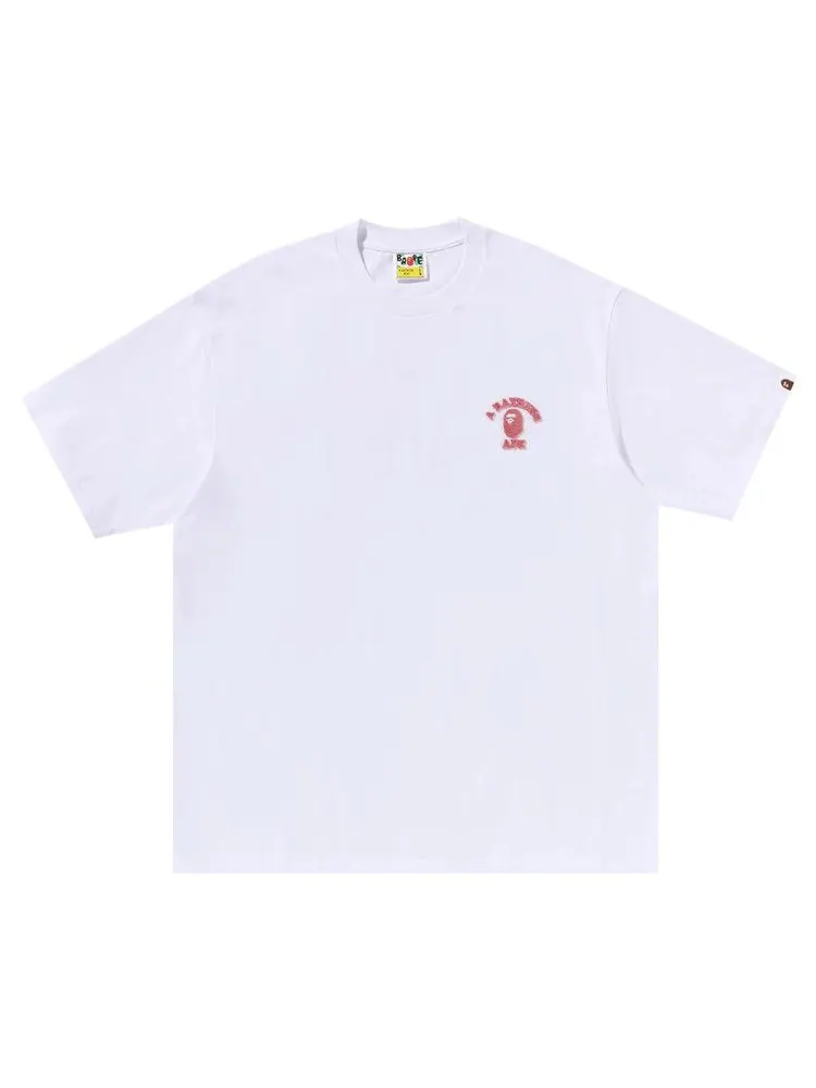 Футболка BAPE College One Point Relaxed Fit Tee — изображение 1 из 1, белый