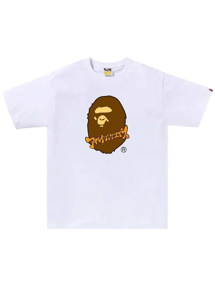 Футболка BAPE Katakana Ape Head 'White' — изображение 1 из 2, белый