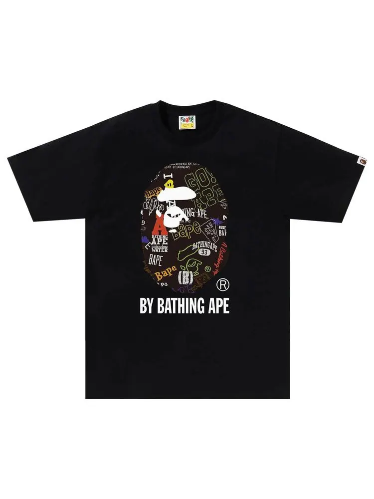 Футболка BAPE Hand Draw Pattern By Bathing Ape Tee — изображение 1 из 1, черный