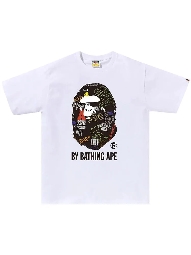 Футболка BAPE Hand Draw Pattern By Bathing Ape Tee — изображение 1 из 1, белый