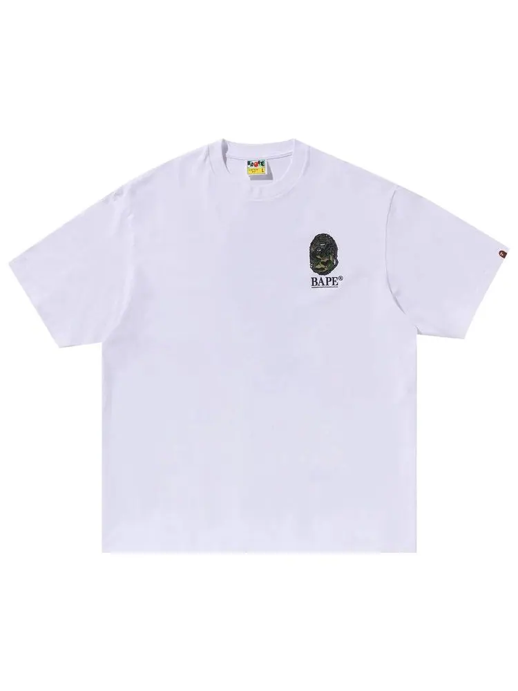 Футболка BAPE Camo Stone Ape Head Relaxed Fit Tee — изображение 1 из 1, белый