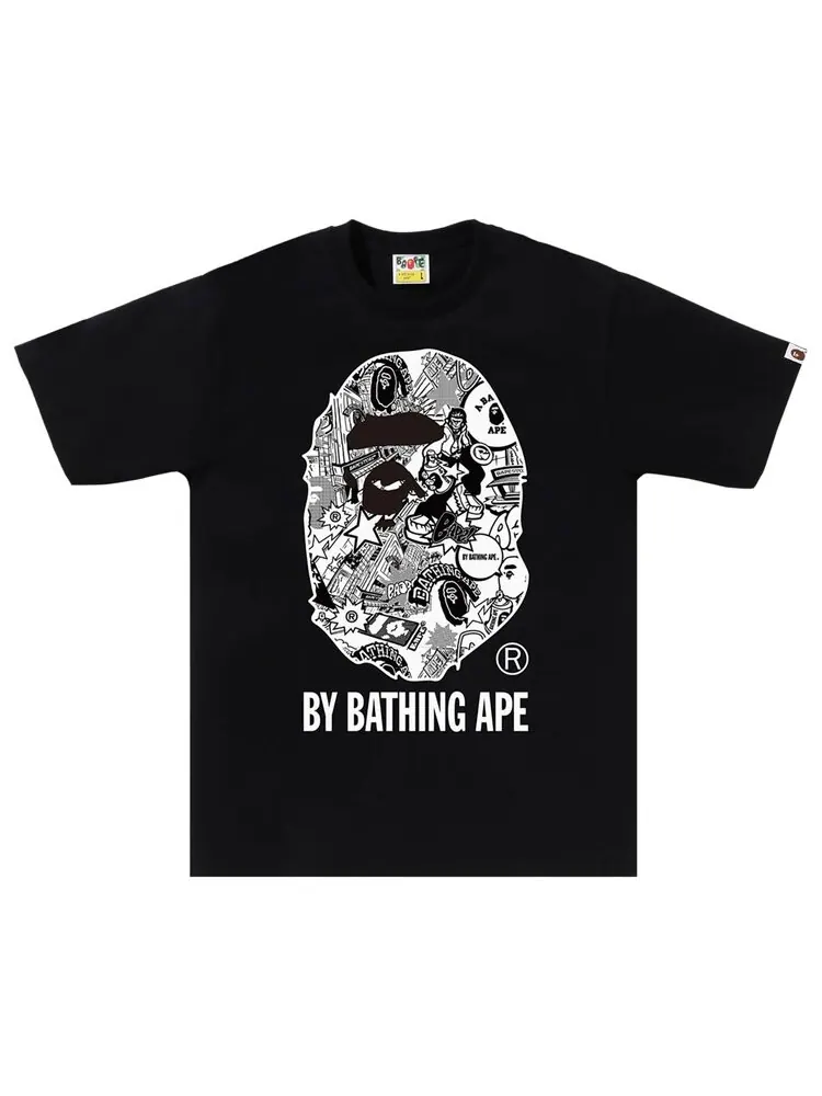 Футболка BAPE Comic Art Ape Head Tee — изображение 1 из 1, черный