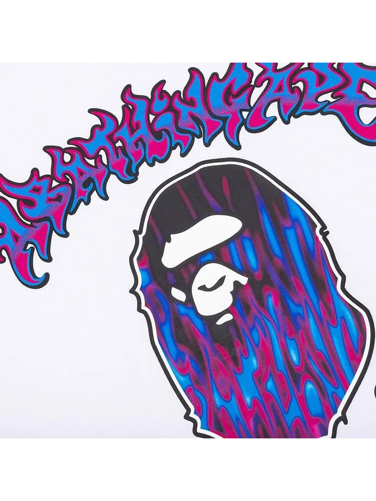 Футболка BAPE Mad Flame Ape Head Tee — изображение 3 из 3, белый