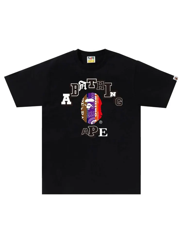 Футболка BAPE Fans Scarf College Tee — изображение 1 из 1, черный