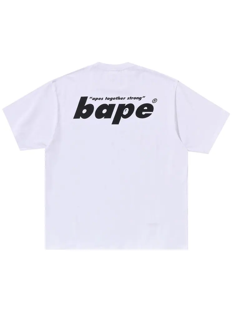 Футболка BAPE Shark Seijin Ape Head Relaxed Fit Tee — изображение 2 из 4, белый
