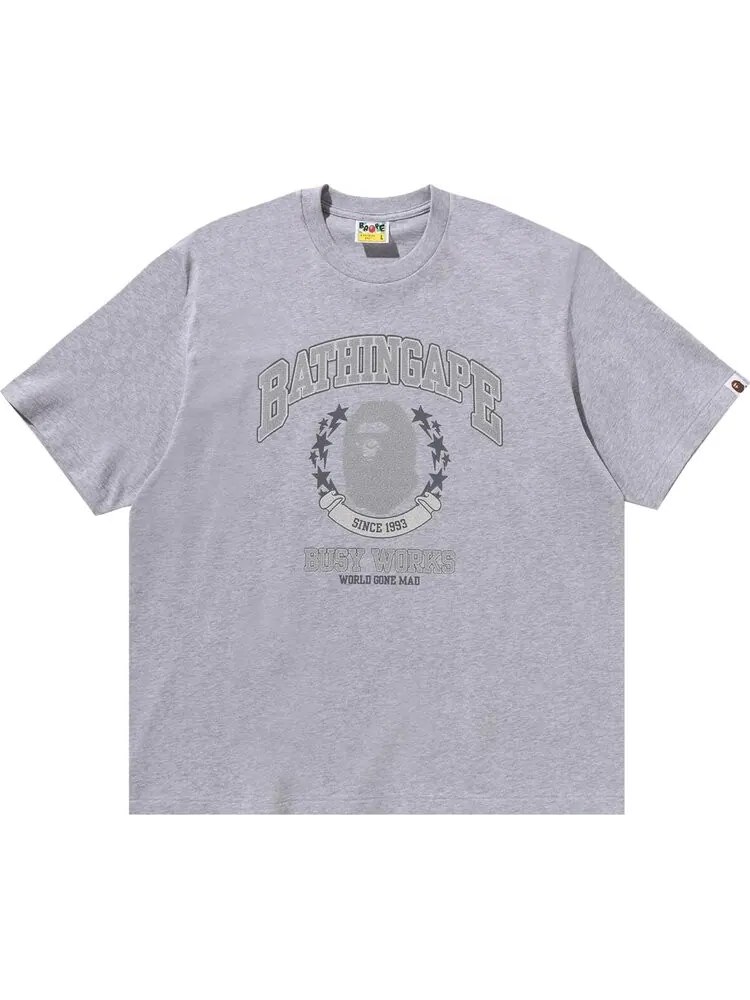 Футболка BAPE Bathing Ape Relaxed Fit 'Grey' — изображение 1 из 1, серый