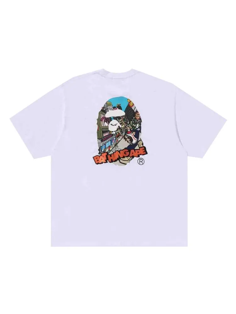 Футболка BAPE Comic Art Ape Head Relaxed Fit Tee — изображение 2 из 2, белый