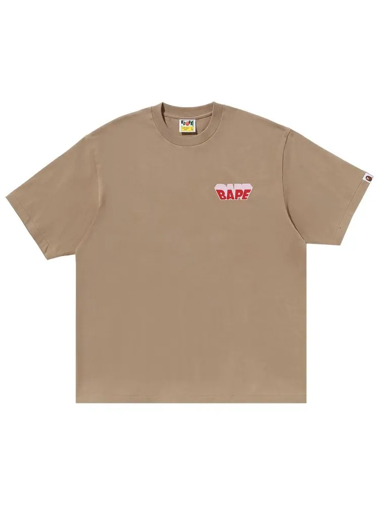 Футболка BAPE Graffiti Logo Relaxed Fit Tee — изображение 1 из 2, бежевый