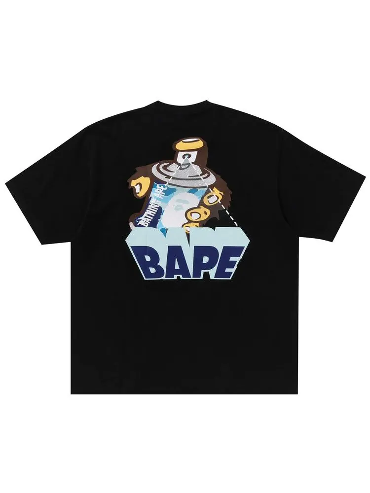Футболка BAPE Graffiti Logo Relaxed Fit Tee — изображение 2 из 2, черный