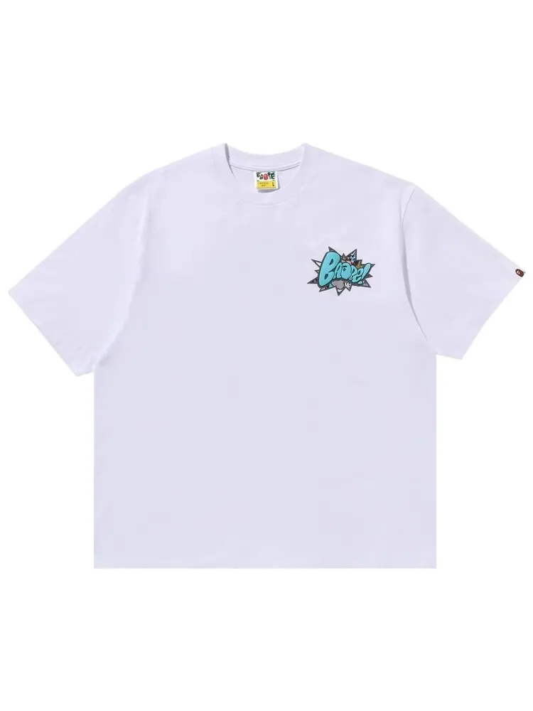 Футболка BAPE Graffiti Relaxed Fit 'White' — изображение 1 из 1, белый