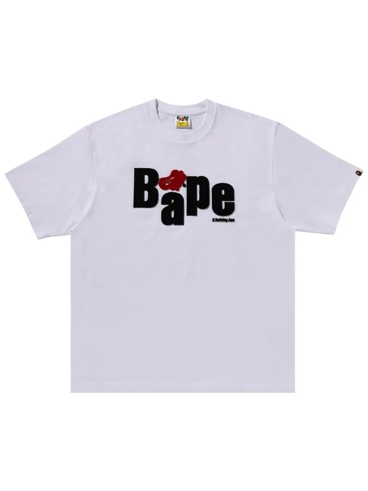 Футболка BAPE Heart Ape Head Relaxed Fit 'White' — изображение 1 из 1, белый