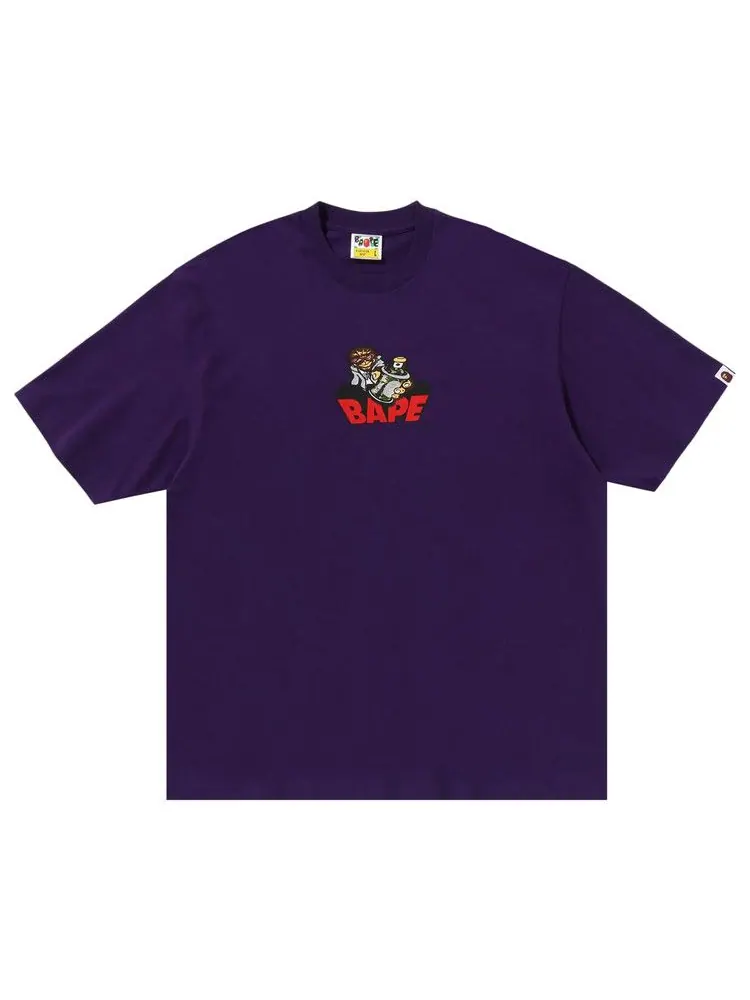 Футболка BAPE Graffiti Bape Logo Relaxed Fit Tee — изображение 1 из 2, фиолетовый
