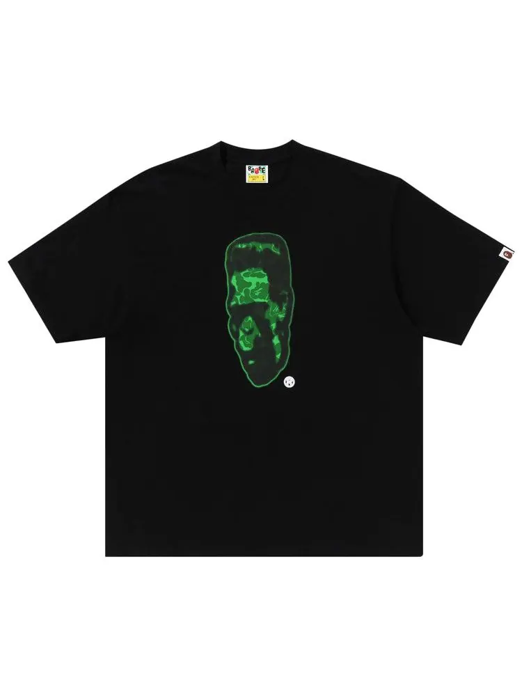 Футболка BAPE Spray Frankenstein Relaxed Fit Tee 'Black' — изображение 1 из 4, черный