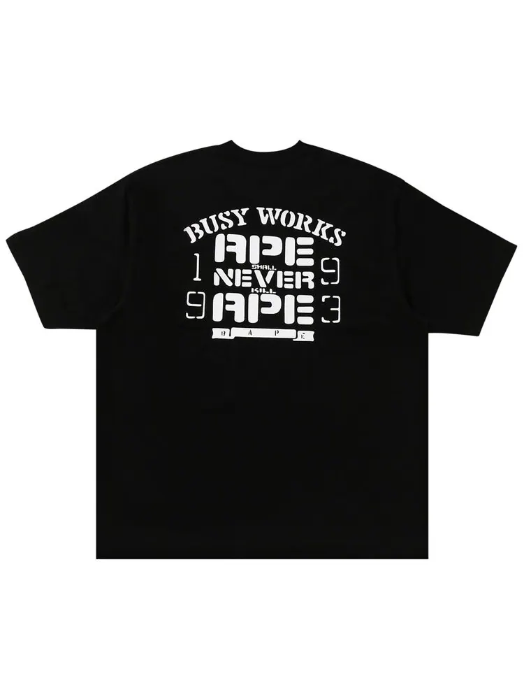 Футболка BAPE OG Ape Head College Relaxed Fit Tee — изображение 2 из 2, черный