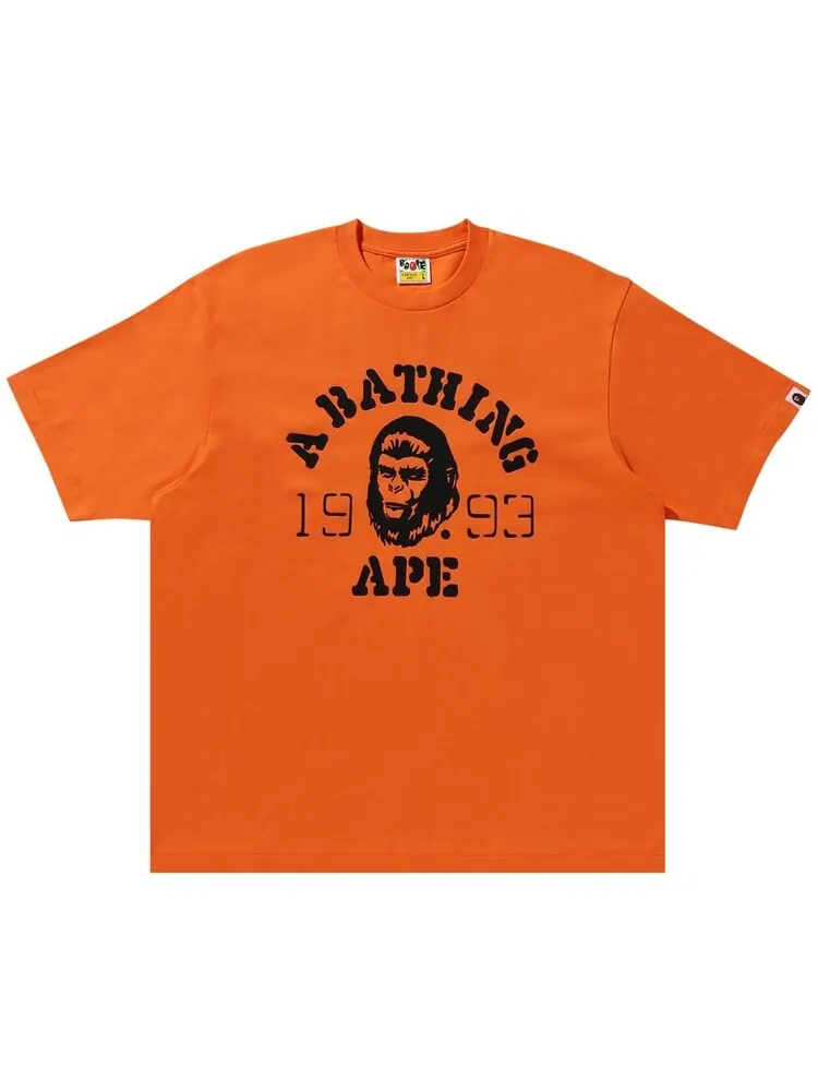 Футболка BAPE OG Ape Head College Relaxed Fit Tee — изображение 1 из 2, оранжевый
