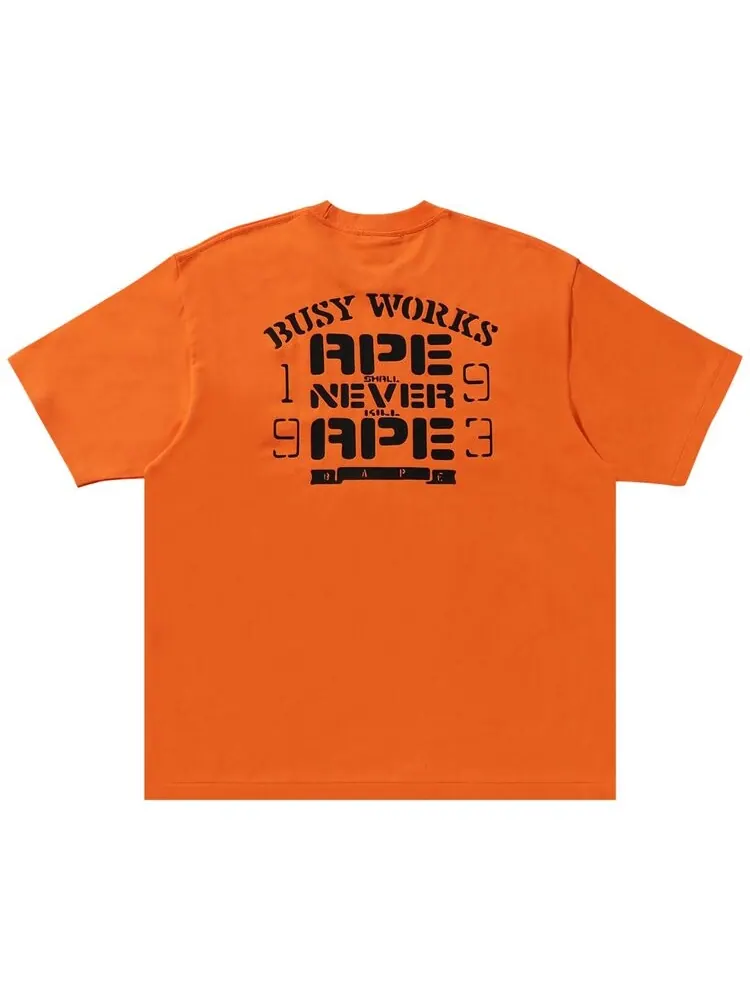 Футболка BAPE OG Ape Head College Relaxed Fit Tee — изображение 2 из 2, оранжевый