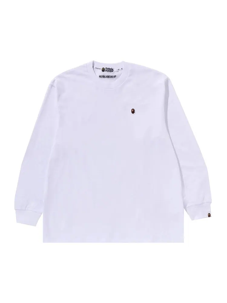 Футболка BAPE Ape Head One Point Long-Sleeve Tee — изображение 1 из 1, белый