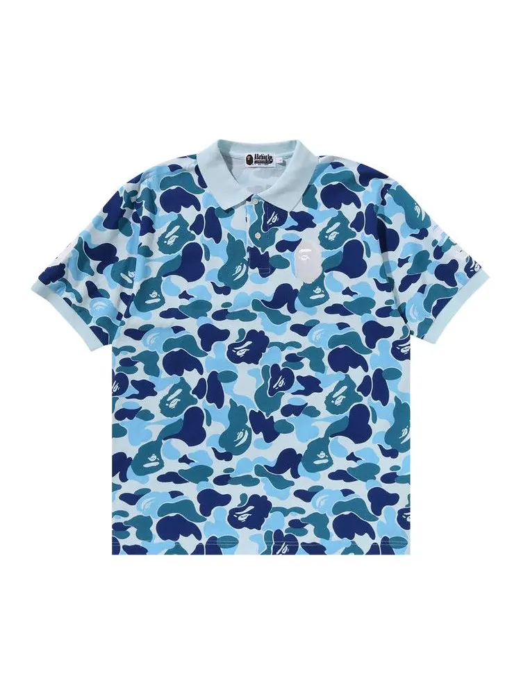 Поло BAPE ABC Camo Large Ape Head Polo — изображение 1 из 1, синий