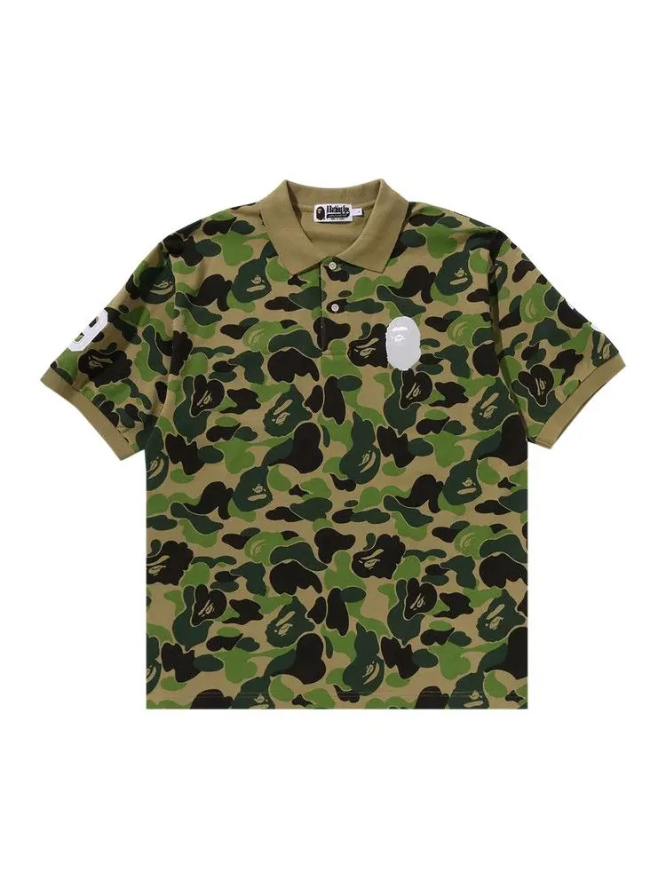 Поло BAPE ABC Camo Large Ape Head Polo — изображение 1 из 1, зеленый