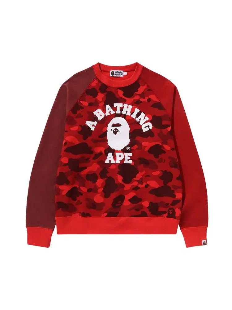 Свитер BAPE Color Camo College Crewneck — изображение 1 из 1, красный
