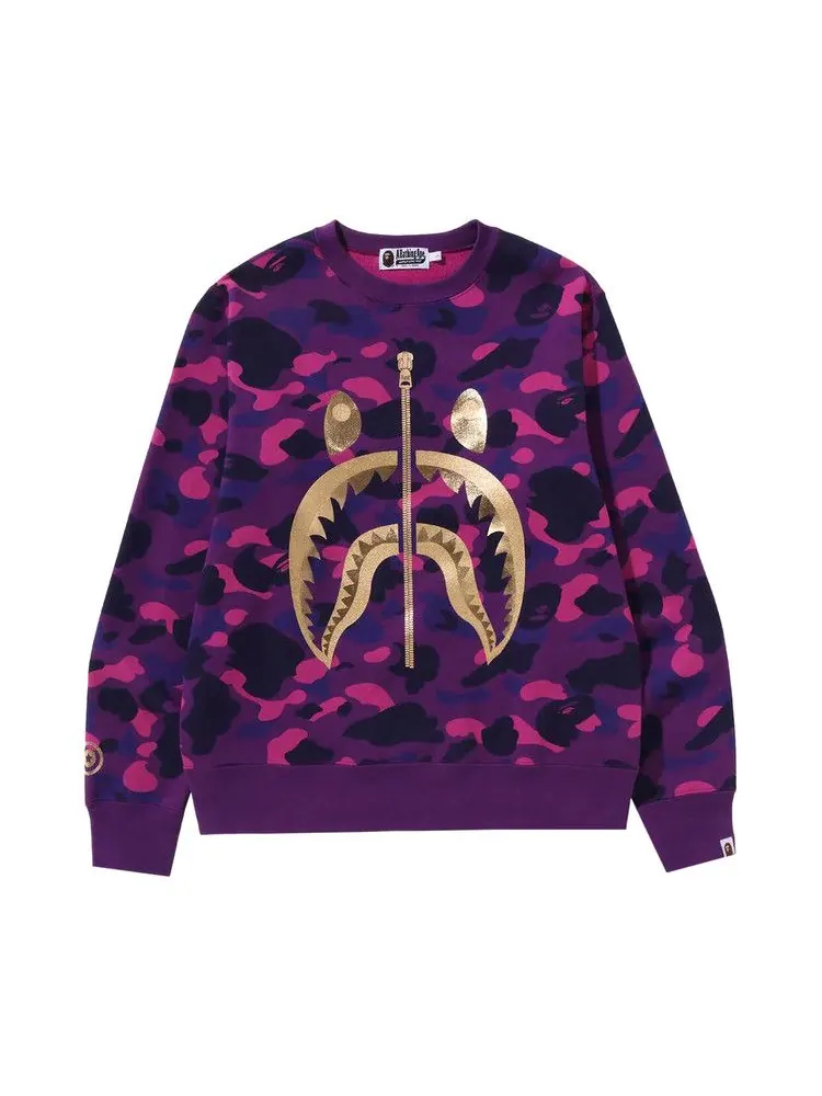 Свитер BAPE Color Camo Shark Crewneck — изображение 1 из 1, фиолетовый