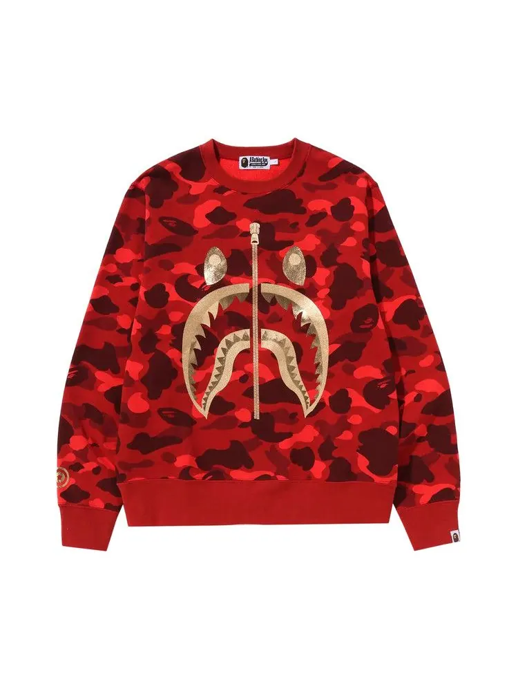 Свитер BAPE Color Camo Shark Crewneck — изображение 1 из 1, красный