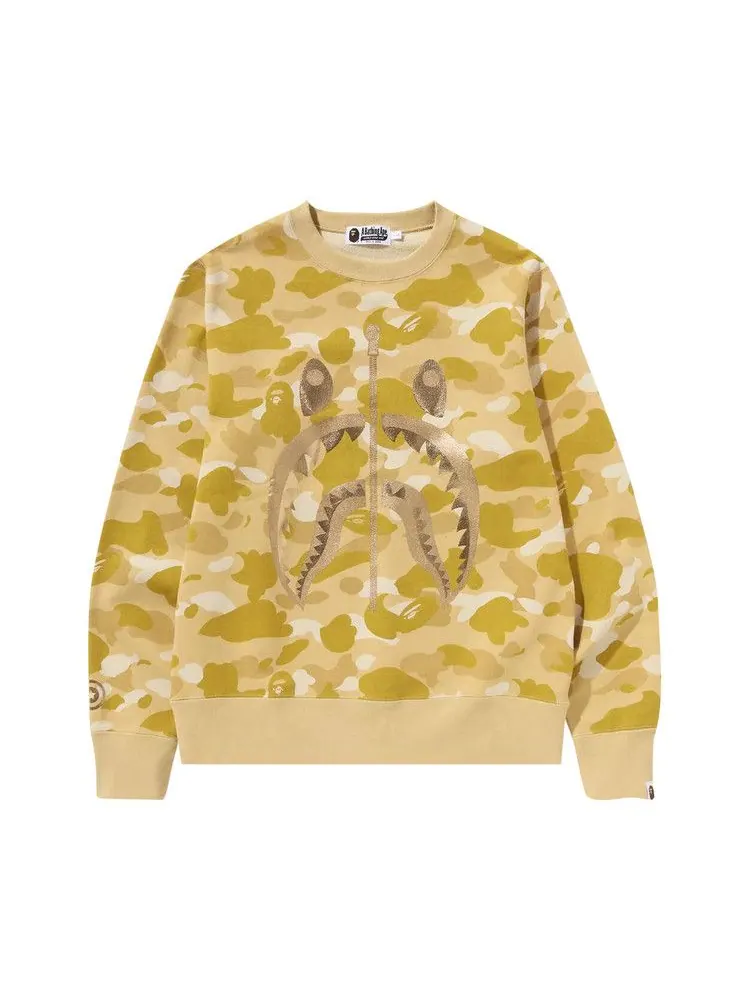 Свитер BAPE Color Camo Shark Crewneck — изображение 1 из 1, желтый