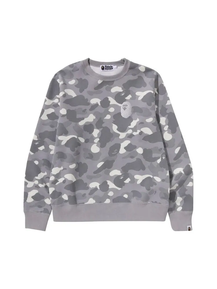 Свитер BAPE City Camo Large Ape Head Crewneck — изображение 1 из 1, серый