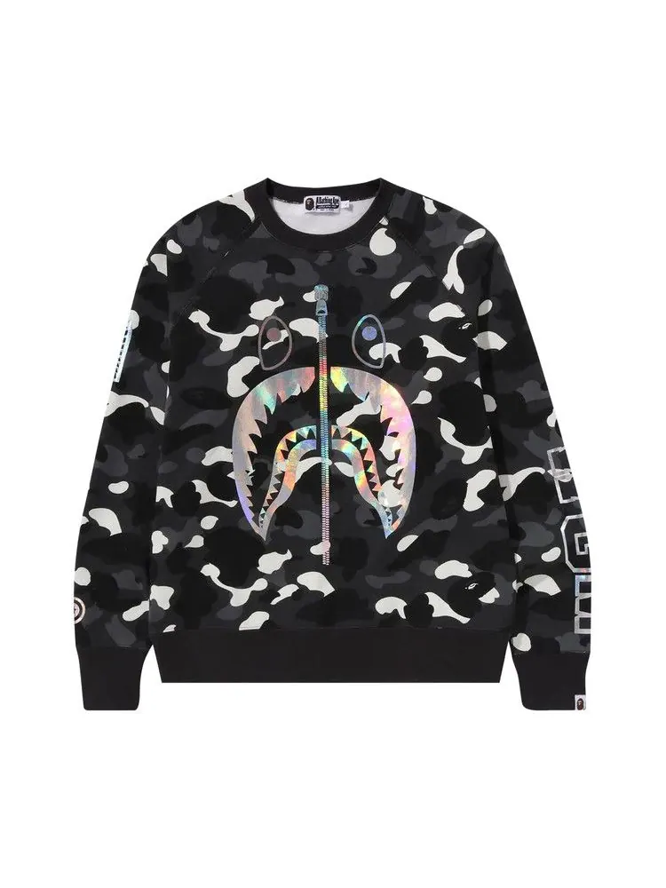Свитер BAPE City Camo Shark Crewneck — изображение 1 из 1, черный