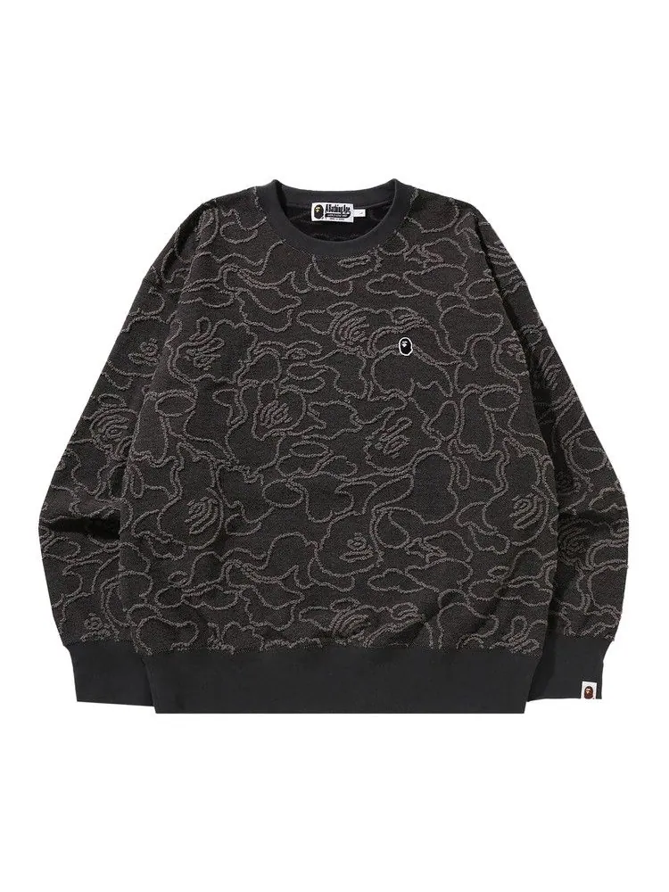 Свитер BAPE Neon Camo Jacquard Relaxed Fit Crewneck — изображение 1 из 1, черный
