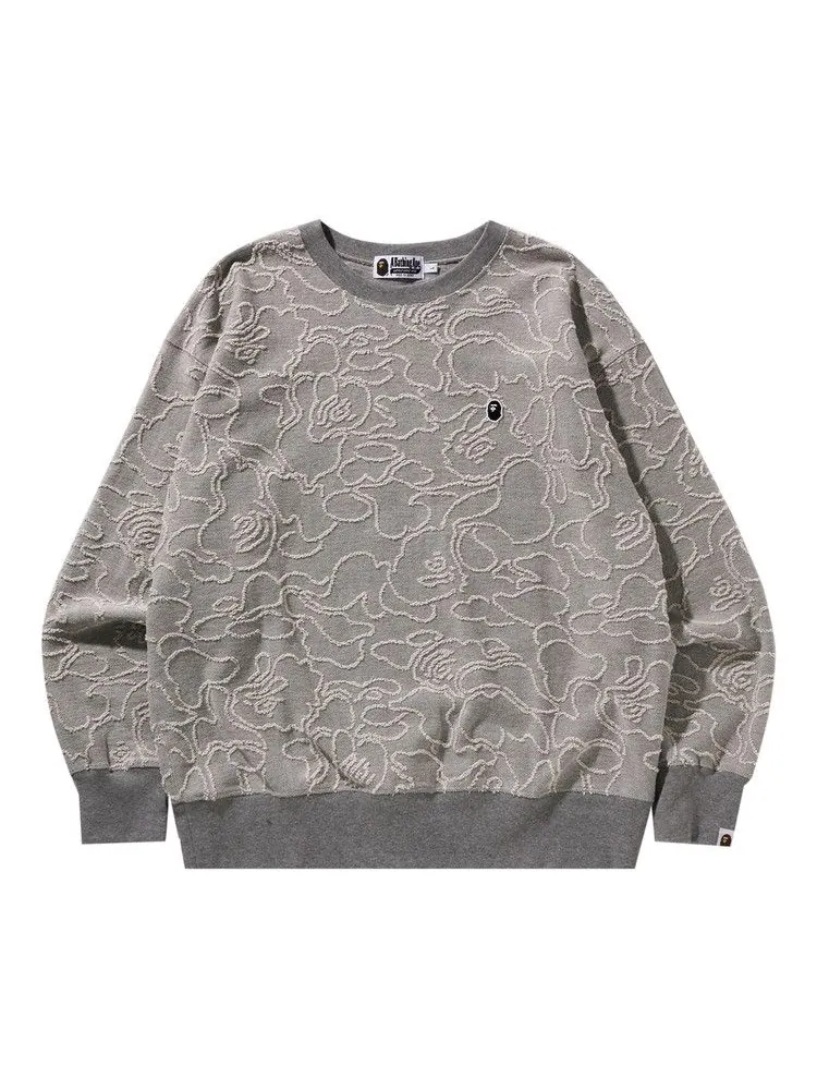 Свитер BAPE Neon Camo Jacquard Relaxed Fit Crewneck — изображение 1 из 1, серый