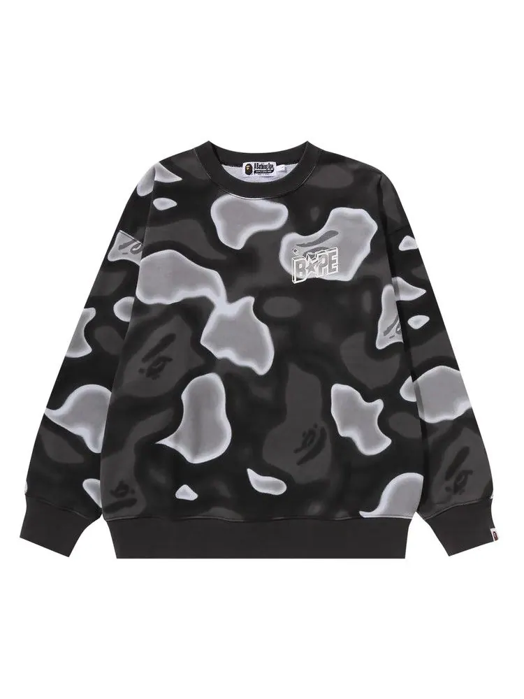 Свитер BAPE Liquid Camo Sta Relaxed Fit Crewneck Sweat — изображение 1 из 1, черный