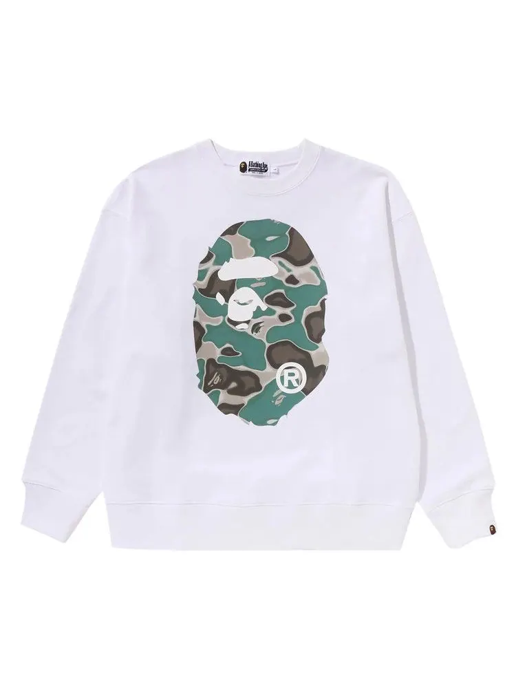 Свитер BAPE Liquid Camo Ape Head Relaxed Fit Crewneck Sweat — изображение 1 из 1, белый