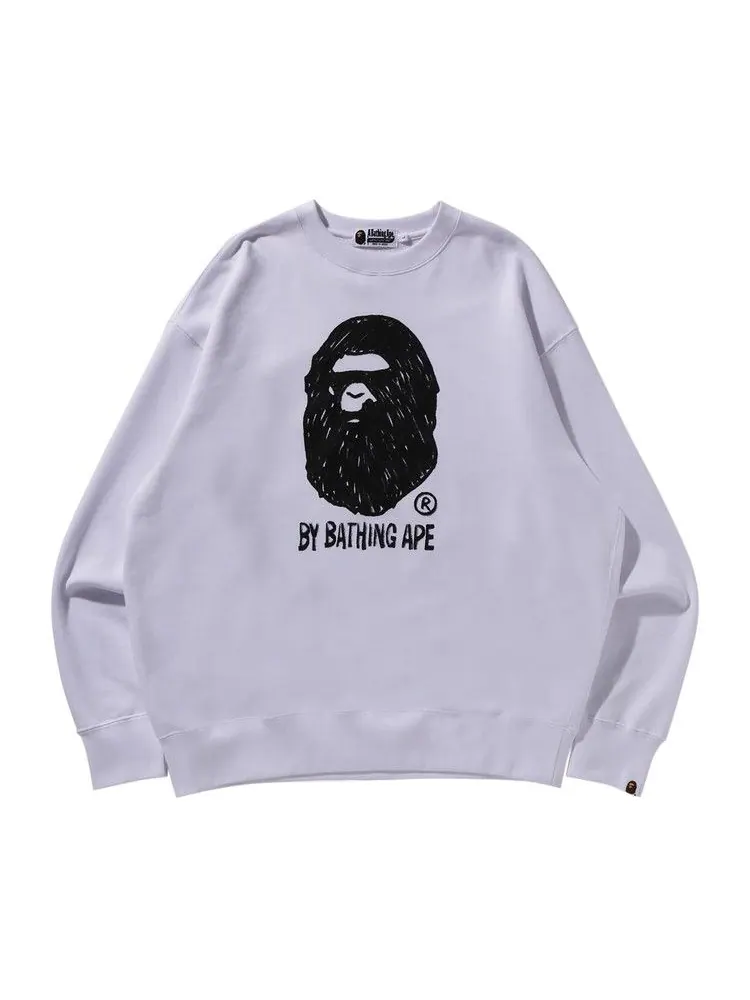 Свитер BAPE Hand Draw Ape Head Crewneck — изображение 1 из 1, белый
