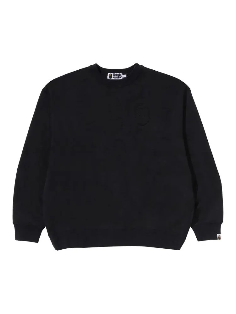 Свитер BAPE Ink Camo Ape Head Badge Crewneck — изображение 1 из 1, черный
