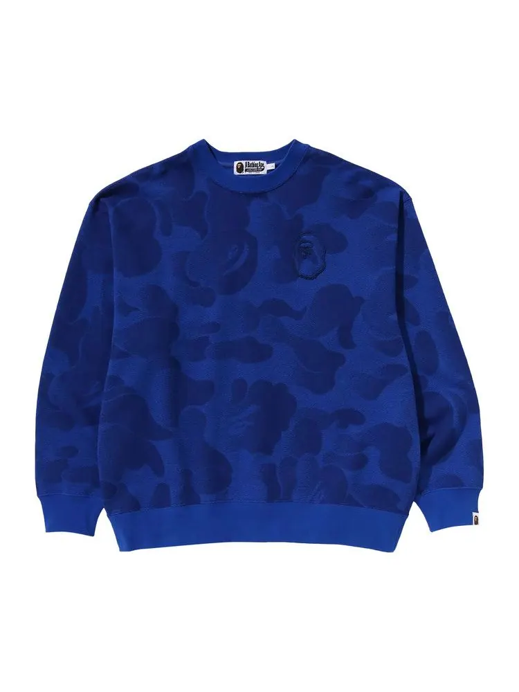 Свитер BAPE Ink Camo Ape Head Badge Crewneck — изображение 1 из 1, синий