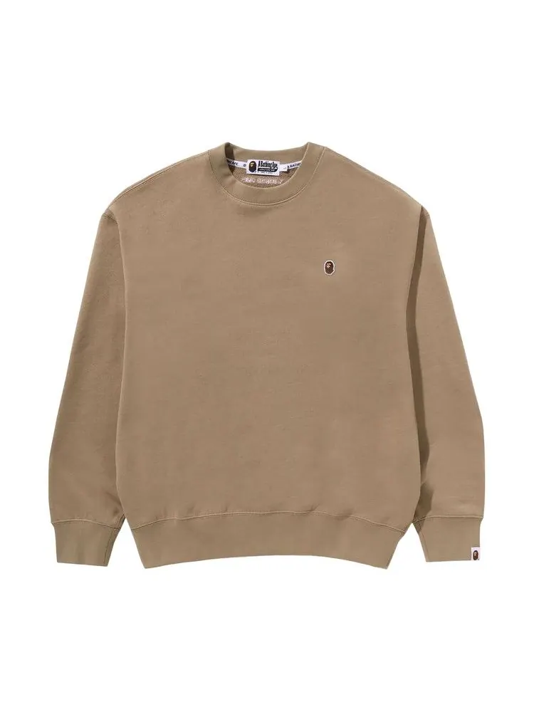 Свитер BAPE Ape Head One Point Crewneck — изображение 1 из 1, бежевый