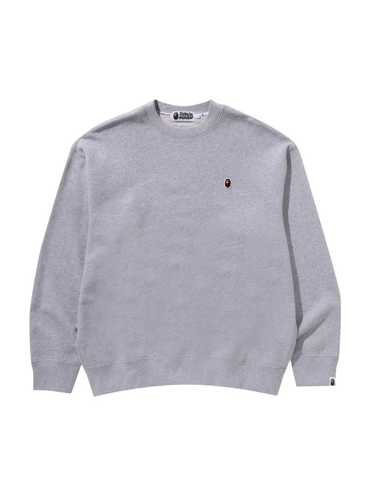 Свитер BAPE Ape Head One Point Crewneck — изображение 1 из 1, серый