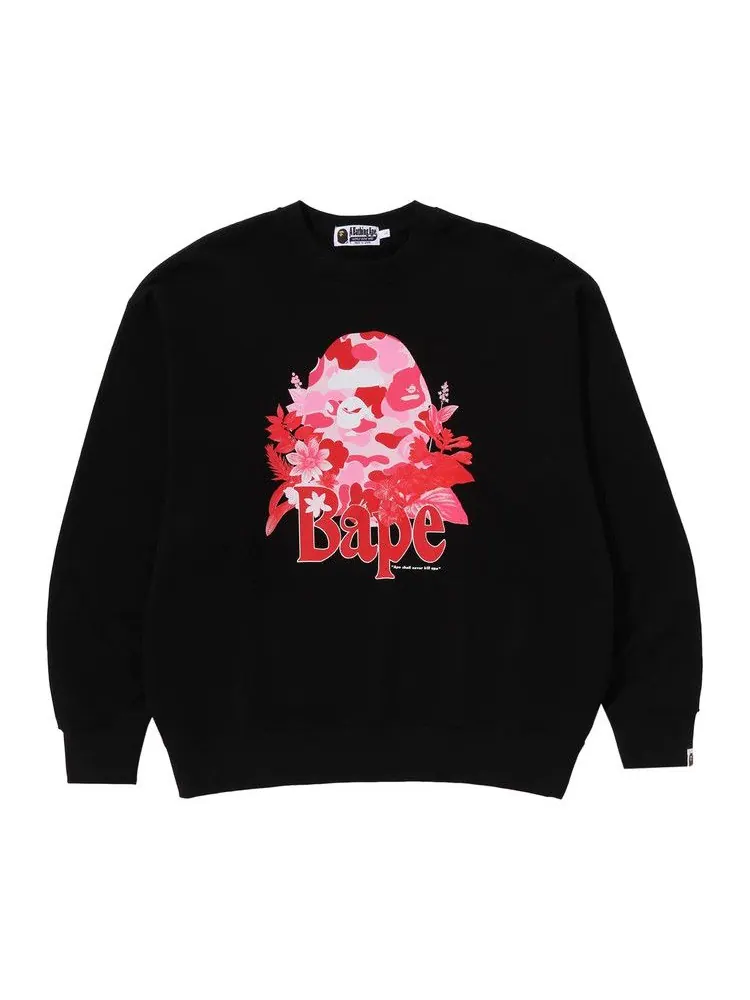 Свитер BAPE Floral Ape Head Crewneck — изображение 1 из 1, черный