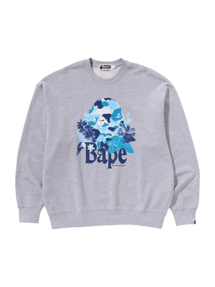 Свитер BAPE Floral Ape Head Crewneck — изображение 1 из 1, серый