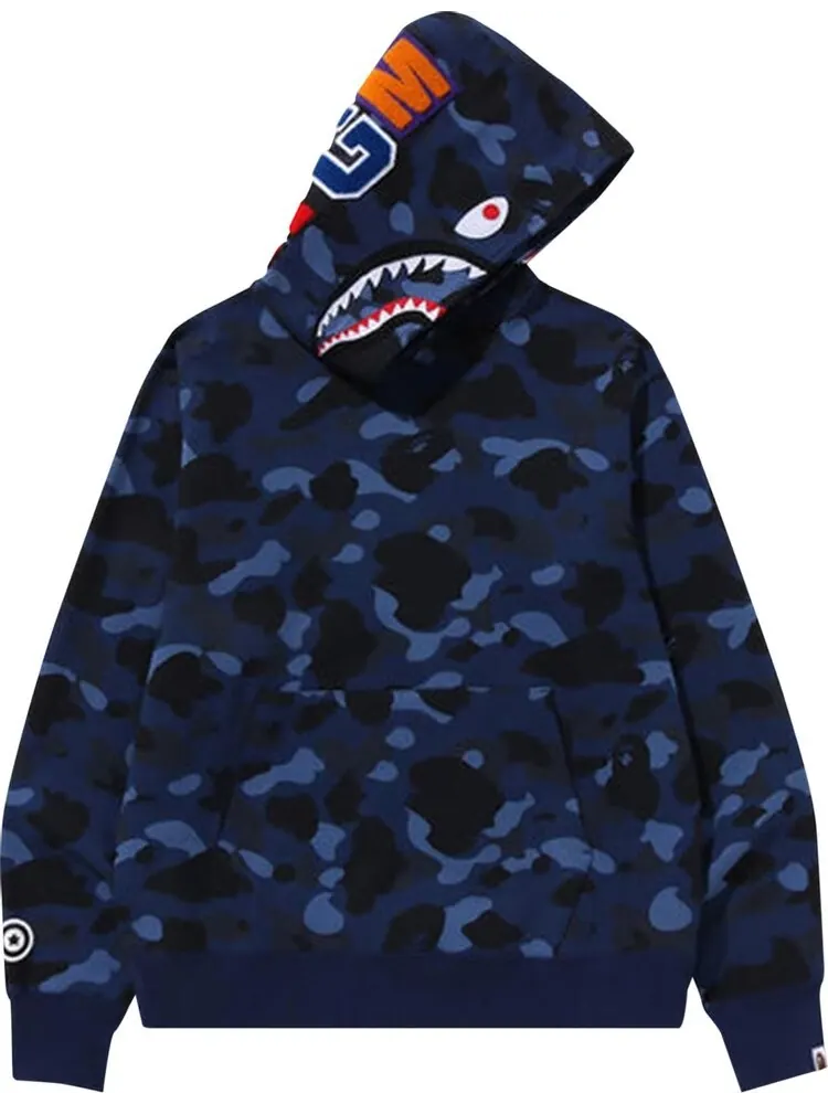 Худи BAPE Color Camo Shark Pullover 'Navy' — изображение 1 из 2, синий