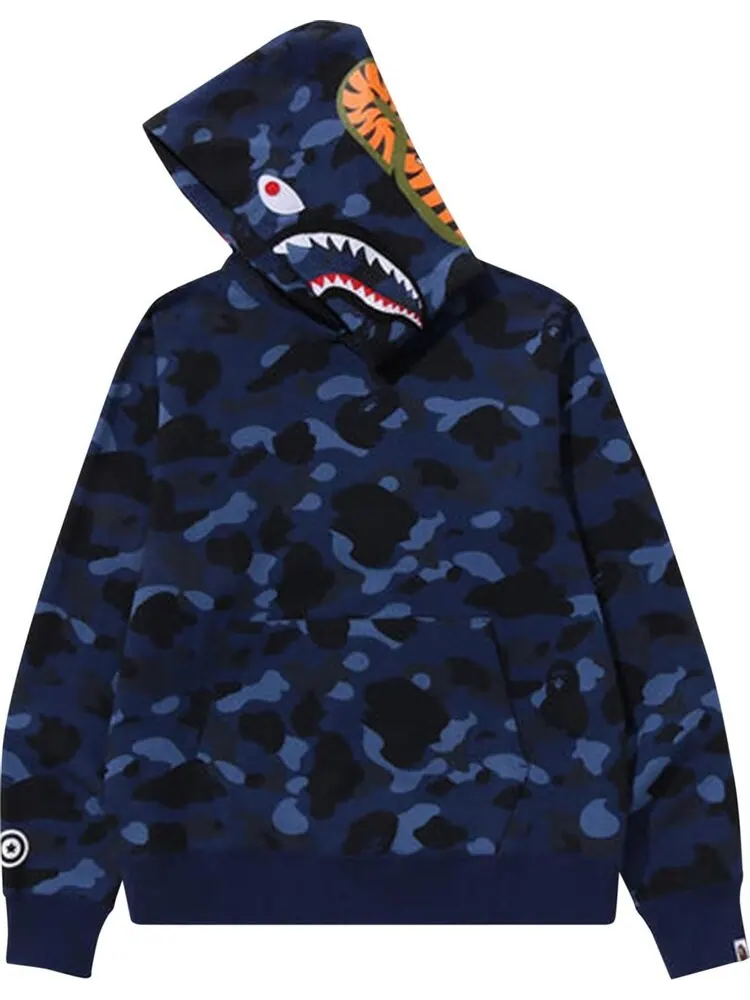 Худи BAPE Color Camo Shark Pullover 'Navy' — изображение 2 из 2, синий