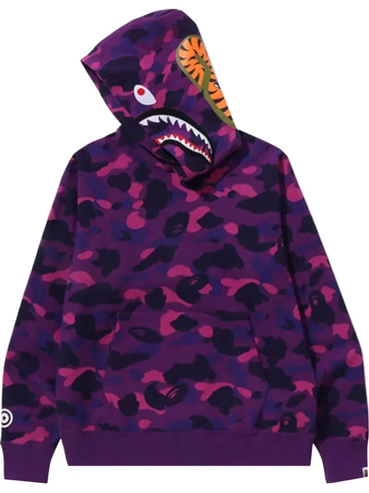 Худи BAPE Color Camo Shark Pullover 'Purple' — изображение 2 из 2, фиолетовый
