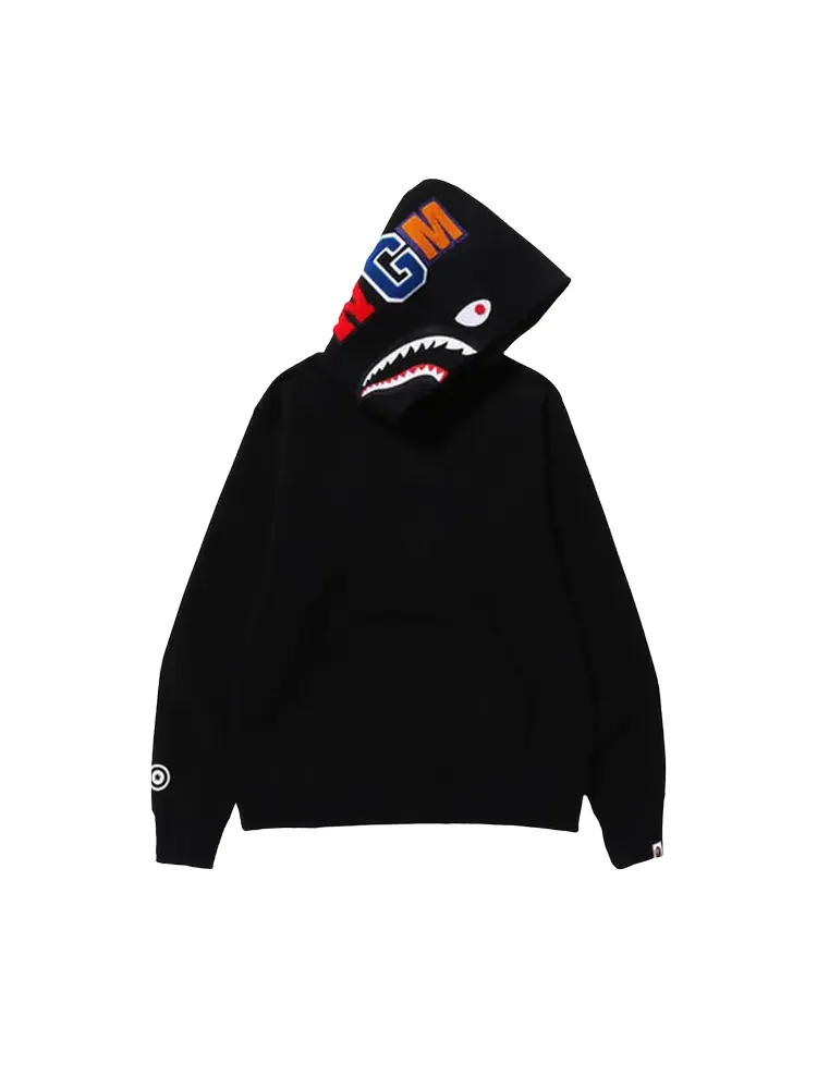 Худи BAPE Shark Pullover 'Black' — изображение 1 из 3, черный