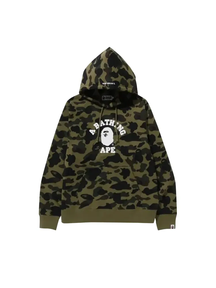 Худи BAPE 1st Camo College Pullover 'Green' — изображение 1 из 1, зеленый