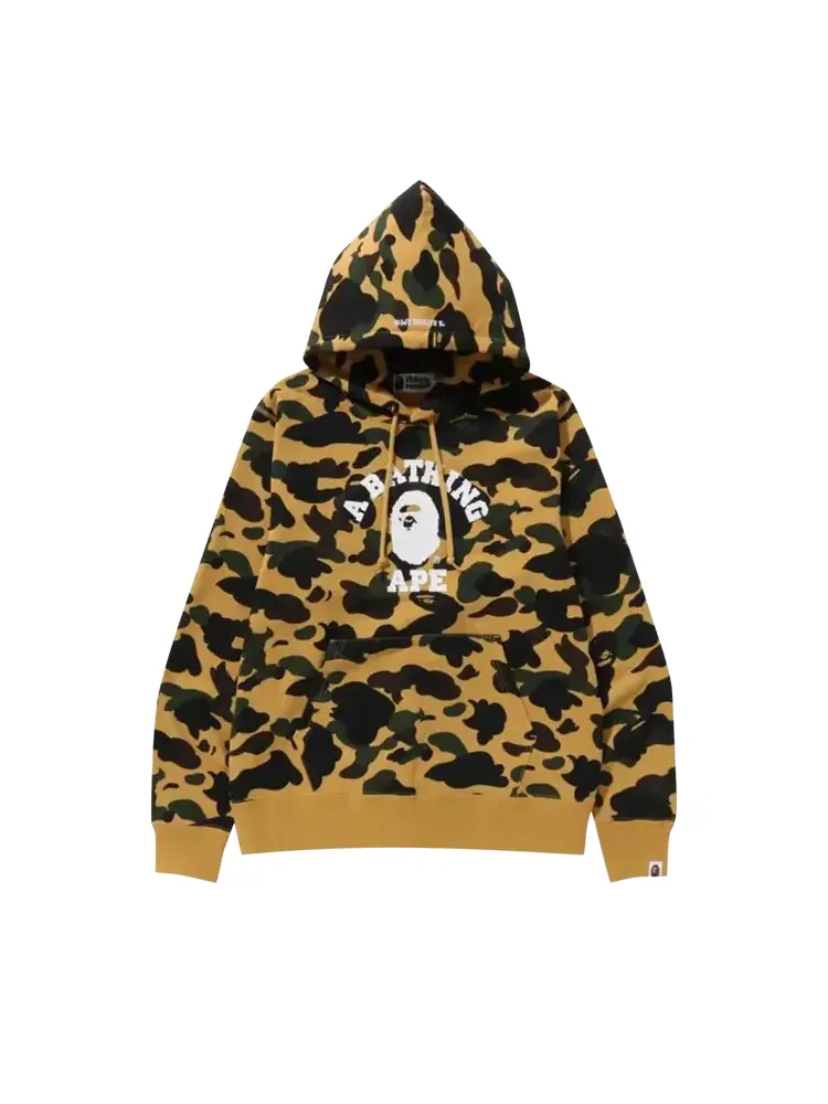 Худи BAPE 1st Camo College Pullover 'Yellow' — изображение 1 из 1, желтый